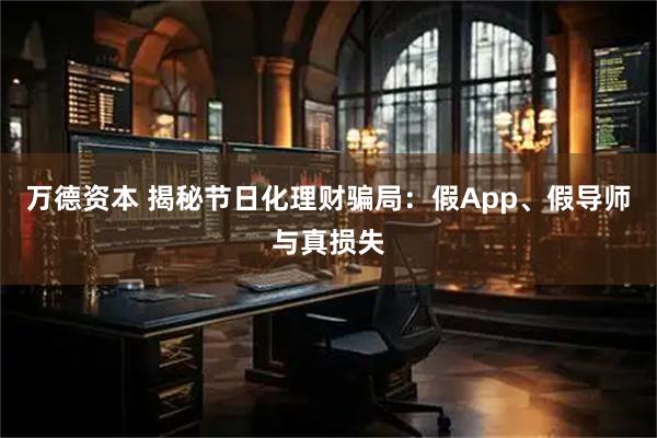 万德资本 揭秘节日化理财骗局：假App、假导师与真损失