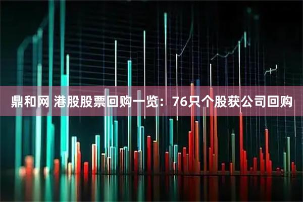 鼎和网 港股股票回购一览：76只个股获公司回购