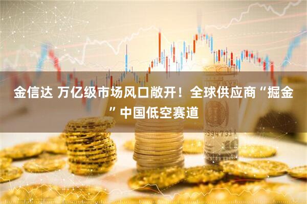 金信达 万亿级市场风口敞开！全球供应商“掘金”中国低空赛道