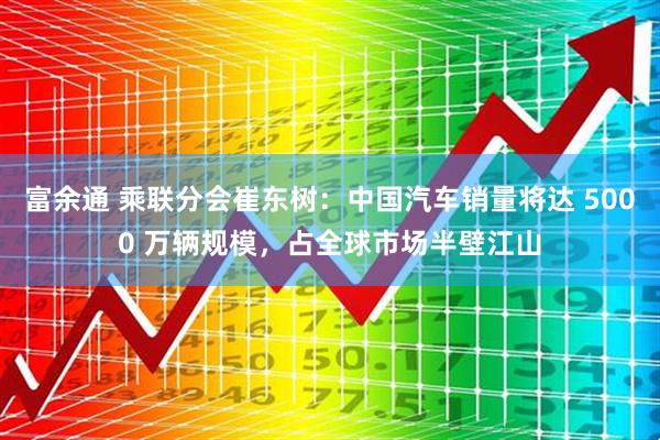 富余通 乘联分会崔东树：中国汽车销量将达 5000 万辆规模，占全球市场半壁江山